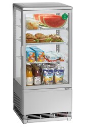 Mini-Kühlvitrine 78 L silber