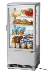 Mini-Kühlvitrine 78 L silber