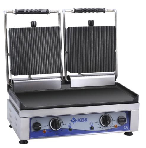 Kontaktgrill Grillfläche 52x24 cm oben gerillt & unten glatt 2 HZ