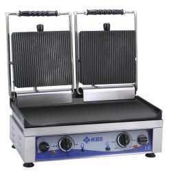Kontaktgrill Grillfläche 52x24 cm oben gerillt &...