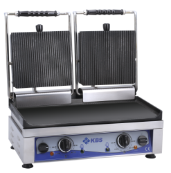 Kontaktgrill Grillfläche 52x24 cm oben gerillt &...