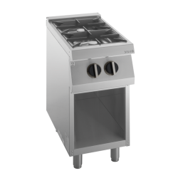 Gasherd 2 Brenner je 6,0 kW offener Unterbau