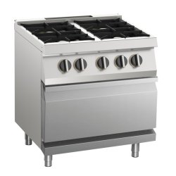 Gasherd 4 Brenner mit Elektrobackofen