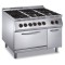 Gasherd 6 Brenner mit Elektro Ofen
