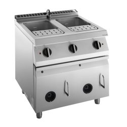 Gas-Nudelkocher 2 Becken je 28 Liter GN 2/3