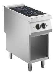 Kochfläche Induktion 2 Platten 2x5 kW, offener Unterbau