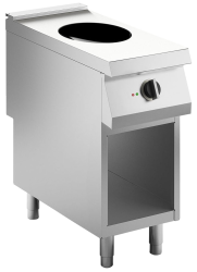 Induktionswok 1 Heizzone ø30cm 5 kW, offener Unterbau