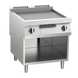 Elektro-Grillplatte glatt 15kW 2 Heizzone offener Unterbau