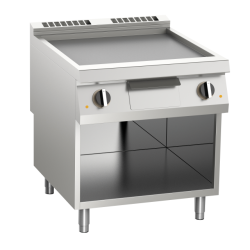 Elektro-Grillplatte glatt 15kW 2 Heizzone offener Unterbau