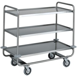 Schwerlast-Servierwagen mit 3 Böden - 150 kg
