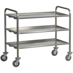 Schwerlast-Servierwagen mit 3 Böden - 200 kg