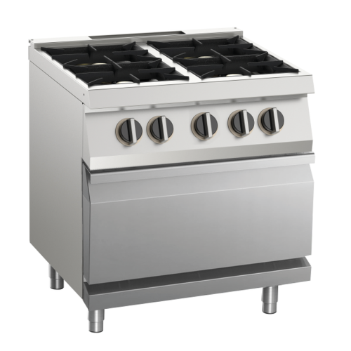 Gasherd 4 Brenner mit Gas-Ofen