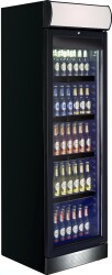 Getränkekühlschrank schwarz L372 mit Branding