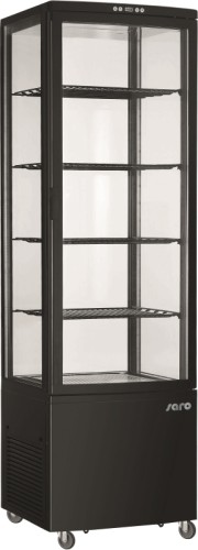 Umluftkühlvitrine schwarz Modell SVEN