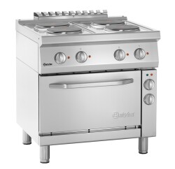 Elektroherd 4 Platten mit Elektrobackofen 1/1 GN - Serie 700