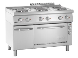 Elektroherd 6 Platten mit Elektrobackofen 1/1 GN