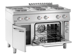 Elektroherd 6 Platten mit Elektrobackofen 1/1 GN