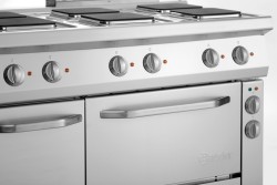 Elektroherd 6 eckige Platten mit Elektrobackofen 1/1 GN