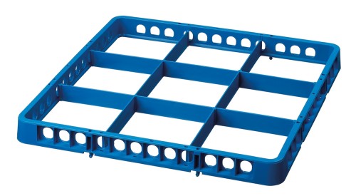 Spülkorbteiler 9 Fächer - 500 x 500 x 45 - blau