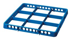 Spülkorbteiler 9 Fächer - 500 x 500 x 45 - blau