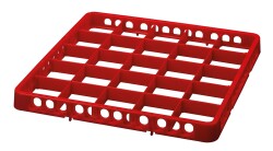 Spülkorbteiler 25 Fächer - 500 x 500 x 45 - rot