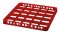 Spülkorbteiler 25 Fächer - 500 x 500 x 45 - rot