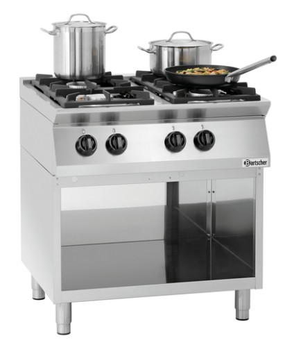 Gasherd 4 Flammen mit offenem Unterbau MFG 7040