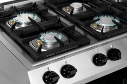 Gasherd 4 Flammen mit offenem Unterbau MFG 7040