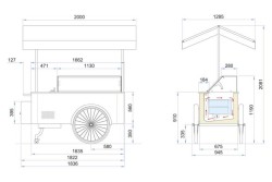 NordCap Speiseeiswagen CARRETTINO BEIGE