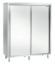 Edelstahl Hochschrank mit Schiebetüren B 1200 x T...