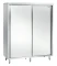 Edelstahl Hochschrank mit Schiebetüren B 1200 x T 600 mm