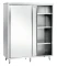 Edelstahl Hochschrank mit Schiebetüren B 1200 x T 600 mm