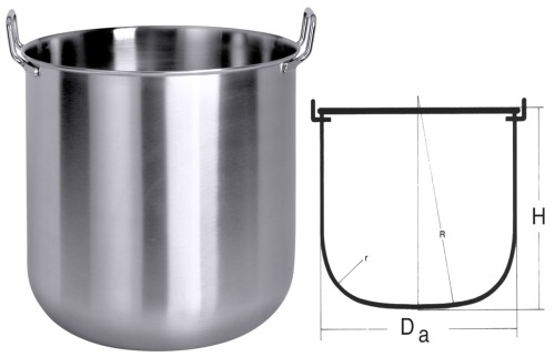 Edelstahl Schlagmaschinenkessel 32 Liter