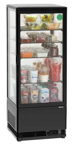 Mini-Kühlvitrine 98L-SW schwarz