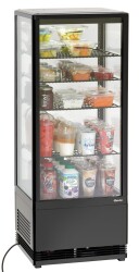 Mini-Kühlvitrine 98L-SW schwarz