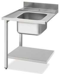 Zulauftisch Becken rechts Breite 700 mm Grundboden und...