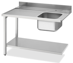 Zulauftisch Becken rechts Breite 1200 mm Grundboden und...