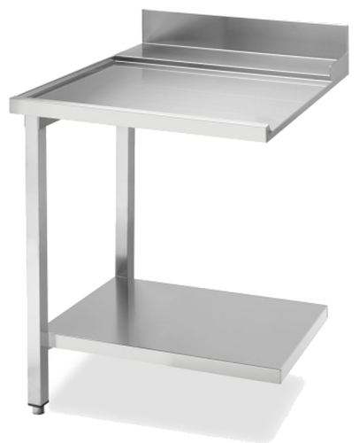 Ablauftisch Breite 700 mm mit Grundboden Anbau links