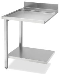 Ablauftisch Breite 700 mm mit Grundboden Anbau links