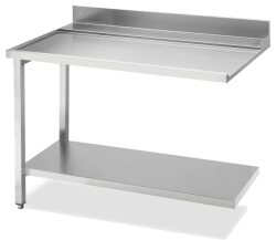 Ablauftisch Breite 1200 mm mit Grundboden Anbau links