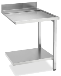 Ablauftisch Breite 700 mm mit Grundboden Anbau rechts