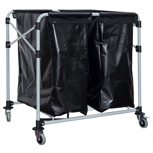 Wäschesammelwagen platzsparend klappbar 2 x 150L