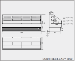 WiHA Sushiverkaufstheke SUSHI-BEST-EASY 3000 BLACK