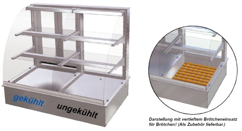 Kombivitrine Snack Counter 520 Kombi BE 2k+2 rund | WiHA, 7.111,00