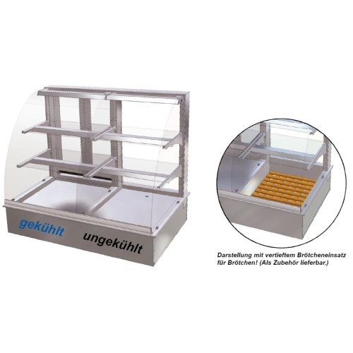 WiHA Kombivitrine Snack Counter 520 Kombi BE 2k+2 schräg