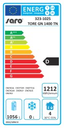 Edelstahl-Kühlschrank 2 Türen 2/1 GN Modell...