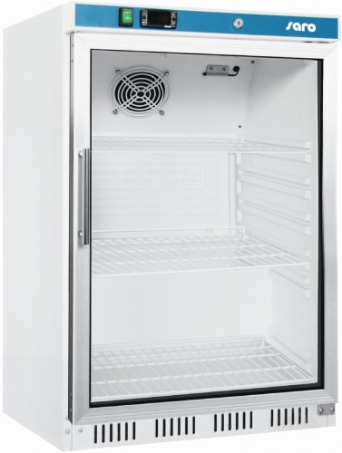 Lagerkühlschrank mit Glastür weiß Modell HK 200 GD