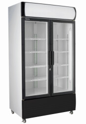 Getränkekühlschrank mit Werbetafel 2-türig...