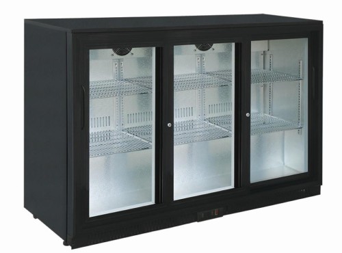 Barkühlschrank schwarz mit Schiebetür Modell BC 320SD