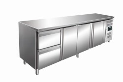 Edelstahl Kühltisch 3 Türen & 2 Schubladen...